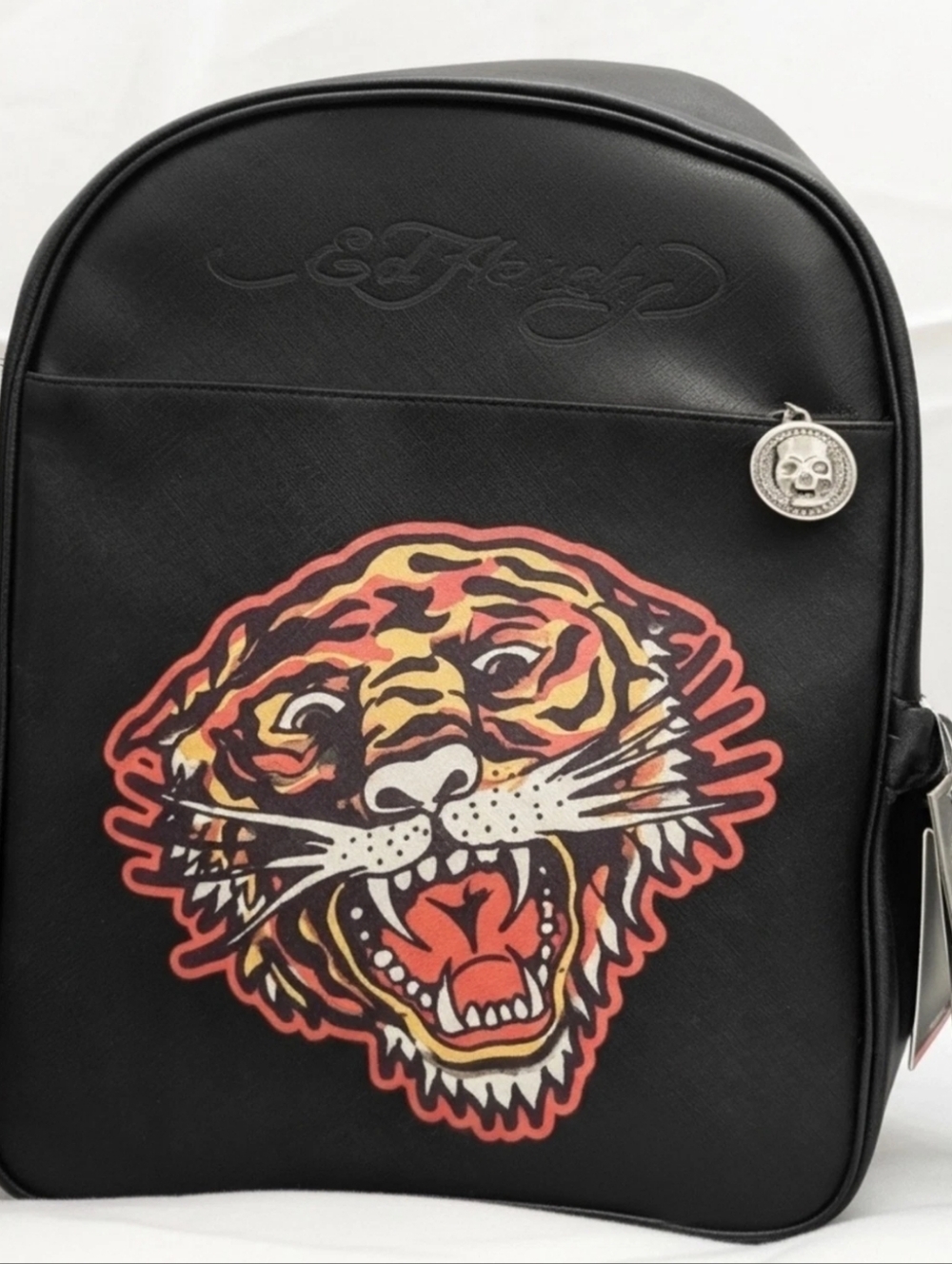 Ed Hardy Black Tiger Print Backpack